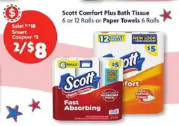 Family Dollar Scott Comfort Plus Bath Tissue or Paper Towels offer