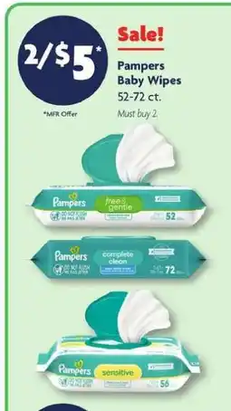 Family Dollar Pampers Baby Wipes offer