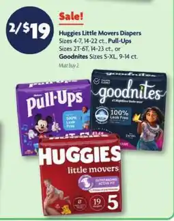 Family Dollar Huggies Little Movers Diapers offer