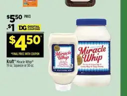 Dollar General Kraft Miracle Whip offer
