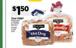 Dollar General Clover Valley Hamburger or Hot Dog Buns 8 ct offer