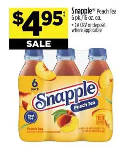 Dollar General Snapple Peach Tea offer
