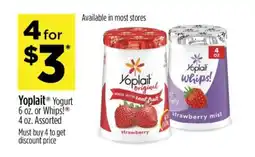 Dollar General Yoplait Yogurt 6 oz. or Whips! 4 oz offer
