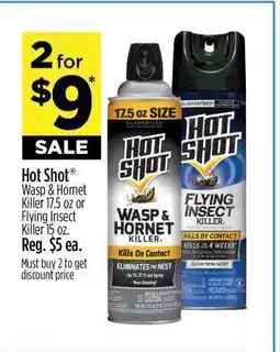 Dollar General Hot Shot Wasp & Hornet Killer or Flying Insect Killer offer