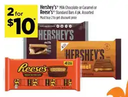 Dollar General Hershey's or Reese's Standard Bars 4 pk offer