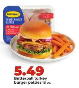 Hy-Vee Butterball turkey burger patties offer