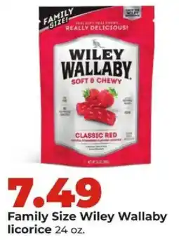 Hy-Vee Family Size Wiley Wallaby licorice offer