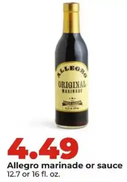 Hy-Vee Allegro marinade or sauce offer