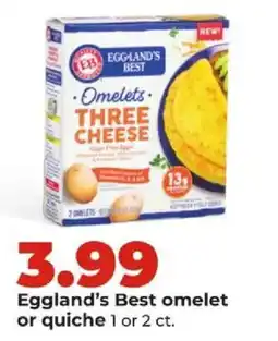 Hy-Vee Eggland's Best omelet or quiche offer