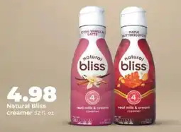 Hy-Vee Natural Bliss creamer offer