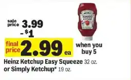 Meijer Heinz Ketchup offer