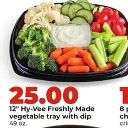 Hy-Vee Hy-Vee freshly made vegetable tray with dip offer