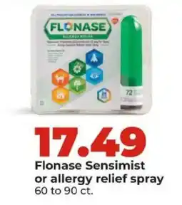 Hy-Vee Flonase Sensimist or allergy relief spray offer