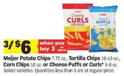 Meijer Meijer potato chips offer