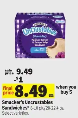 Meijer Smucker's Uncrustables Sandwiches offer