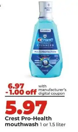 Hy-Vee Crest Pro-Health mouthwash offer