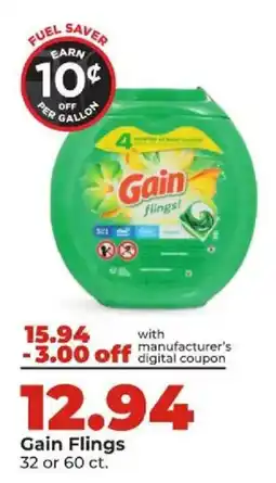 Hy-Vee Gain Flings offer