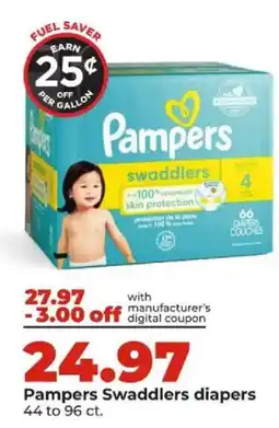 Hy-Vee Pampers Swaddlers diapers offer