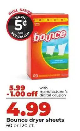 Hy-Vee Bounce dryer sheets offer