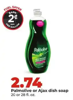 Hy-Vee Palmolive or Ajax dish soap offer