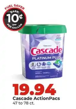 Hy-Vee Cascade ActionPacs offer
