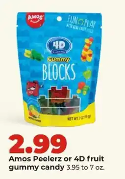 Hy-Vee Amos Peelerz or 4D fruit gummy candy offer
