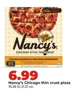 Hy-Vee Nancy's Chicago thin crust pizza offer