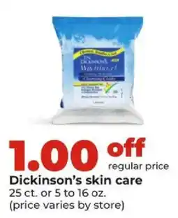 Hy-Vee Dickinson's skin care offer