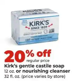 Hy-Vee Kirk's gentle castile soap offer