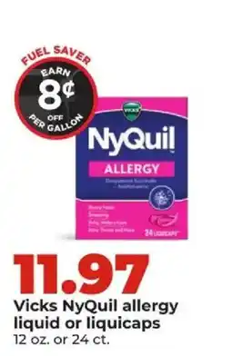 Hy-Vee Vicks NyQuil allergy offer