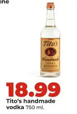 Hy-Vee Tito's handmade vodka offer