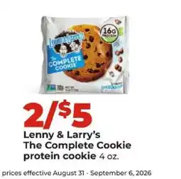 Hy-Vee Lenny & Larry's The Complete Cookie protein cookie offer