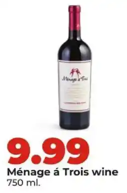 Hy-Vee Ménage à Trois wine offer