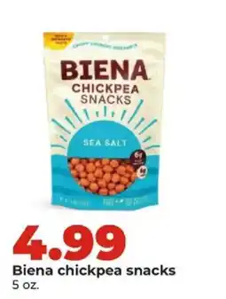 Hy-Vee Bienna chickpea snacks offer
