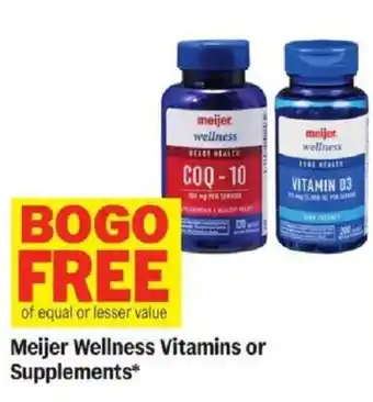 Meijer Meijer Wellness Vitamins or Supplements offer