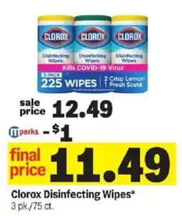 Meijer Clorox disinfecting wipes offer