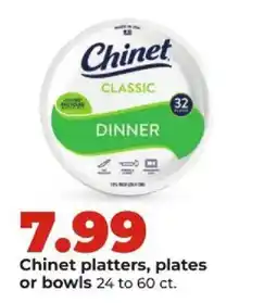 Hy-Vee Chinet platters, plates or bowls offer