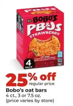 Hy-Vee Bobo's oat bars offer