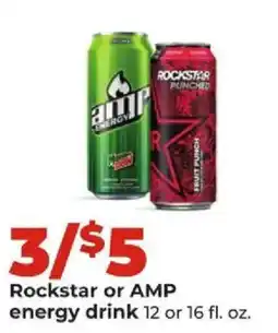 Hy-Vee Rockstar or AMP energy drink offer