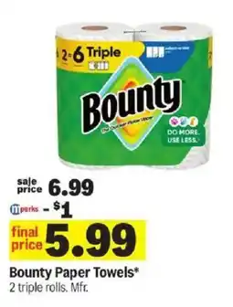 Meijer Bounty Paper Towels offer