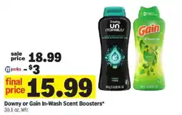 Meijer Downy or Gain In-Wash Scent Boosters offer