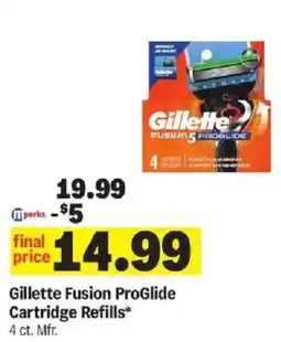 Meijer Gillette Fusion ProGlide Cartridge Refills offer