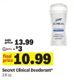 Meijer Secret Clinical Deodorant offer