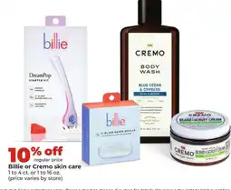 Hy-Vee Billie or Cremo skin care offer