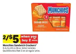 Meijer Munchies Sandwich Crackers offer