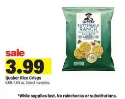 Meijer Quaker Rice Crisps offer