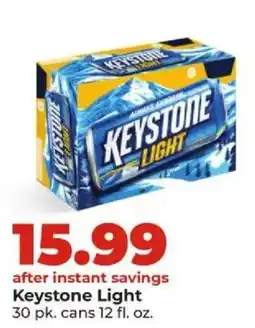 Hy-Vee Keystone Light offer