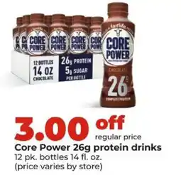 Hy-Vee Core Power 26g protein drinks offer