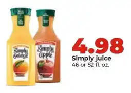 Hy-Vee Simply juice offer