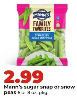 Hy-Vee Mann's sugar snap or snow peas offer